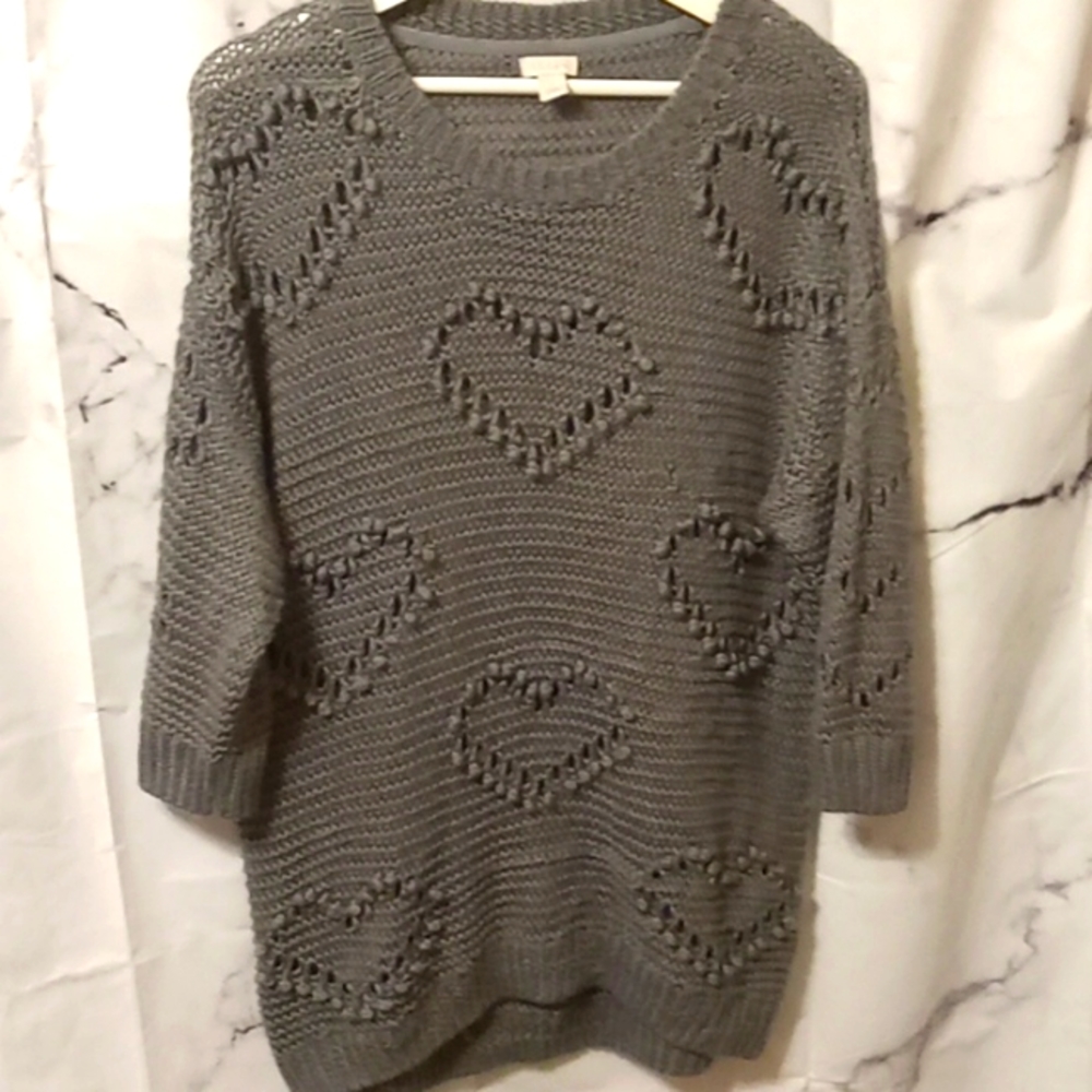 Hinge heart knit sweater 1